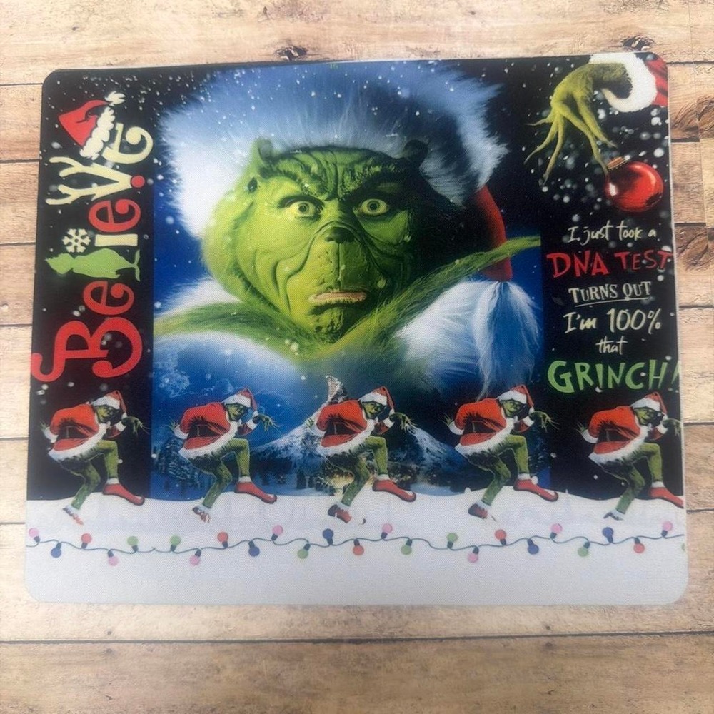 Grinch Christmas mouse pad